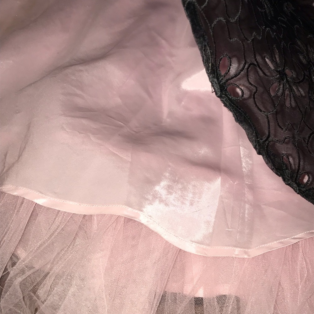 Shoshonna Silk Eyelet Strapless Dress With Pink Tulle Crinoline NEW - Picture 7 of 15
